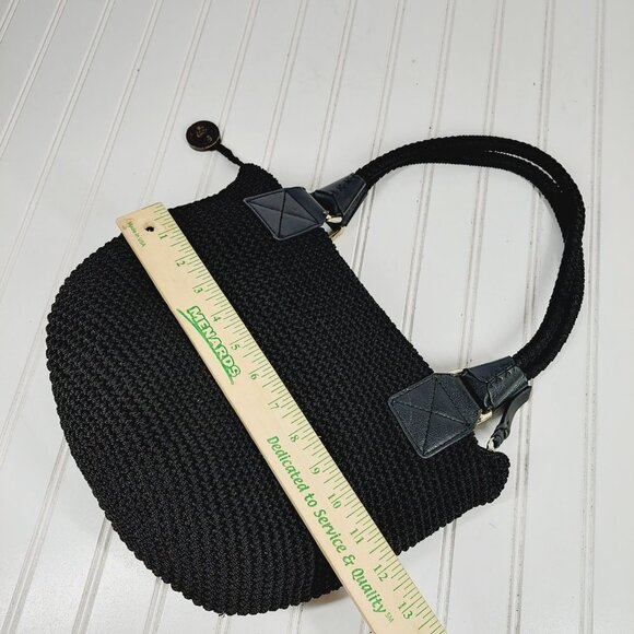 THE SAK Elliott Lucca Black Crochet Shoulder Handbag 0200 - Picture 10 of 15